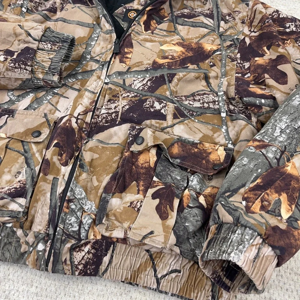 Camo‎ Jacket Boys 3XL Fusion 3D Camo Hooded Lined Canvas Parka Y2K Youth